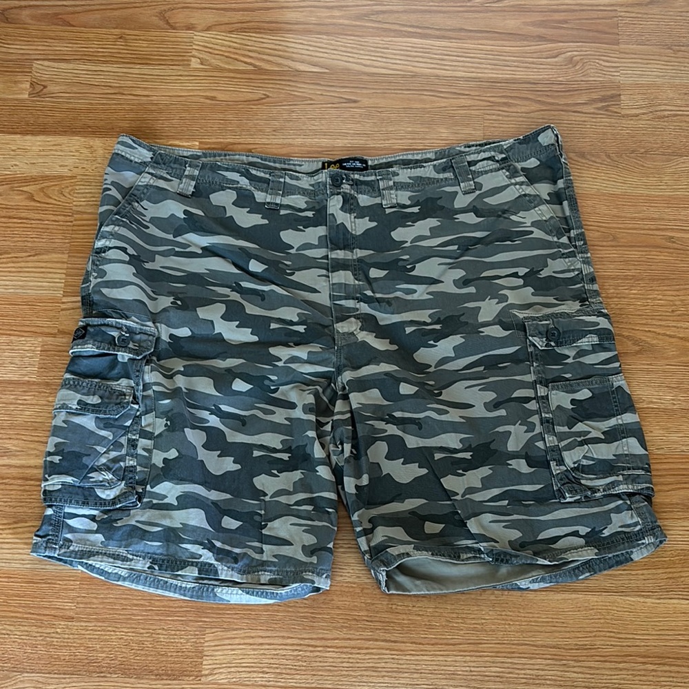 Lee Green Cargo Shorts Durable Cotton Blend
